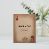Rustic Las Vegas Wedding Cards RSVP Kaartje (Staand voorkant)