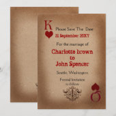 Rustic Las Vegas Wedding Cards Save The Date (Voorkant / Achterkant)