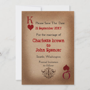 Rustic Las Vegas Wedding Cards Save The Date
