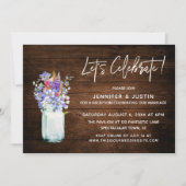 Rustic Laten we wilde bloemen in een weckpot viere Kaart (Voorkant)