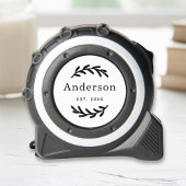 Rustic Laurel Branch Wreater Achternaam Monogram Rolmaat