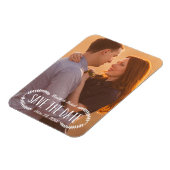 Rustic Laurel | De foto bewaart de Datum Magneet (Linkerzijde)