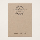 Rustic Laurel Leaf Jewelry Earring Display Kaart (Voorkant)