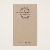 Rustic Laurel Leaf Jewelry Earring Display Kaart (Voorkant)