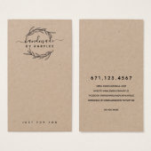 Rustic Laurel Leaf Jewelry Earring Display Kaart (Voorkant /achterkant)