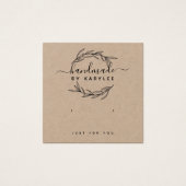 Rustic Laurel Leaf Stud Earring Display Kaart (Voorkant)