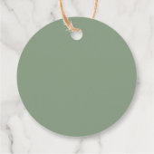 Rustic Laurel Leaves Script Initialen Weddenschap Bedankjes Labels (Achterkant)