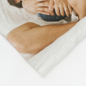 Rustic Laurel Monogram 8 Foto Collage Fleece Deken (Hoek)