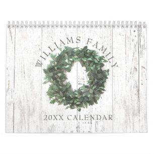Rustic Laurel Wreath Farmhouse Custom 2021 Photo Kalender