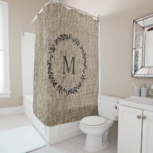 Rustic Laurel Wreath Farmhouse Style Monogramed