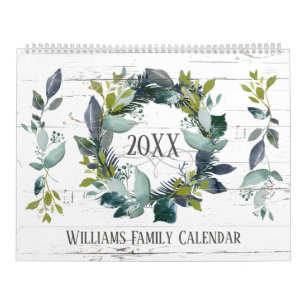 Rustic Laurel Wreath Greenery Custom 2021 Photo Kalender