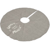 Rustic Laurel Wreath Monogram Boomrok Kerstboom Rok (Gekanteld)