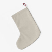 Rustic Laurel Wreath Monogram Kleine Kerstsok (Achterkant (Hangend))