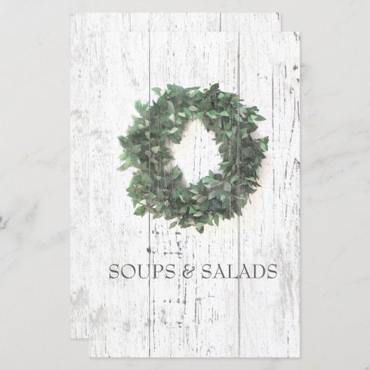 Rustic Laurel Wreath Recipe Organisator Divider (Voorkant / Achterkant)