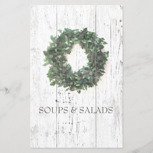 Rustic Laurel Wreath Recipe Organisator Divider (Voorkant)