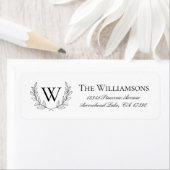 Rustic Laurel Wreath Return Address Label (Insitu)