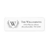 Rustic Laurel Wreath Return Address Label (Voorkant)