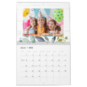 Rustic Laurel Wreath Waterverf Family Foto 2023 Kalender (Mar 2026)
