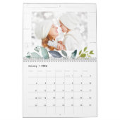 Rustic Laurel Wreath Waterverf Family Foto 2023 Kalender (Jan 2026)