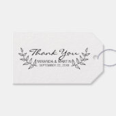 Rustic Laurels Wedding Favor Cadeaulabel (Voorkant (Horizontaal))
