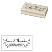 Rustic Laurels Wedding Favor Rubberstempel (Gestempeld)