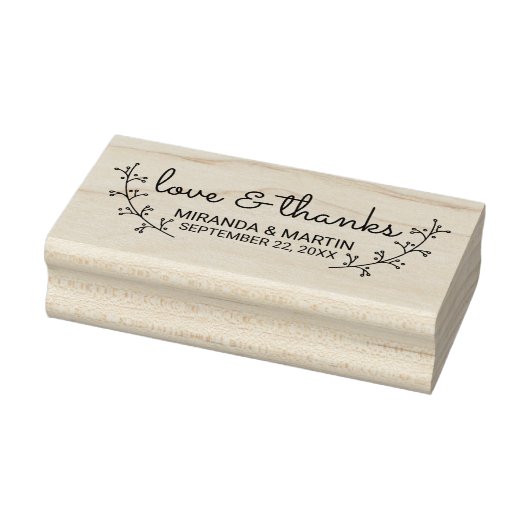 Rustic Laurels Wedding Favor Rubberstempel (Stempel)