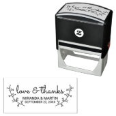 Rustic Laurels Wedding Favor Zelfinktende Stempel (In situ)