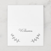 Rustic Laurels Wedding Plaatskaartje (Buitenkant ongevouwen)