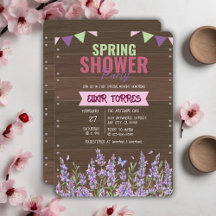 Rustic Lavendel Lente Shower Feest Baby Shower
