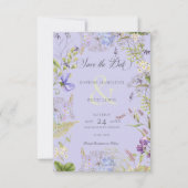 Rustic Lavendel & Salie Wilde Bloemen Lavendel Save The Date (Voorkant)