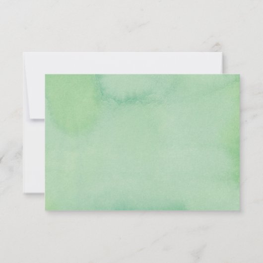 RUSTIC Lavendel waterverf KRANS bladeren RSVP-kaar RSVP Kaartje (Achterkant)