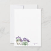 Rustic Lavender - Aangepaste naam leeg Bedankkaart (Voorkant)