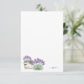  Rustic Lavender - Aangepaste naam leeg Bedankkaart (Staand voorkant)