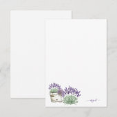  Rustic Lavender - Aangepaste naam leeg Bedankkaart (Voorkant / Achterkant)