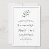 Rustic Lavender and Eucalyptus Formal Wedding Kaart (Voorkant)