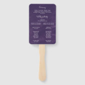 Rustic Lavender and Eucalyptus Wedding Programme F Handwaaier (Achterkant)