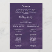 Rustic Lavender and Eucalyptus Wedding Programme Programmakaart (Achterkant)