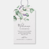 Rustic Lavender and Eucalyptus Wedding Welcome Cadeaulabel (Voorkant)