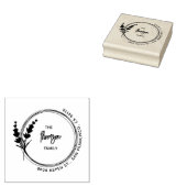 Rustic Lavender Boho Floral Family Return Address Rubberstempel (Gestempeld)