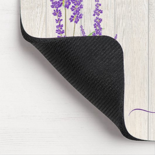 Rustic Lavender Botanisch | Gepersonaliseerde Mous Muismat (Hoek)