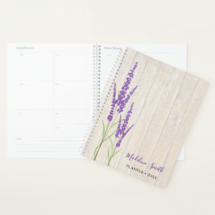 Rustic Lavender Botanisch Gepersonaliseerde plan Planner