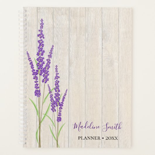 Rustic Lavender Botanisch | Gepersonaliseerde plan Planner (Voorkant)