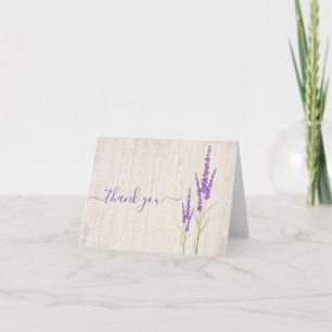 Rustic Lavender Botanisch   Gevouwen creditcard Bedankkaart