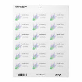 Rustic Lavender Bouquet Pink Paarse Spring Vibes Etiket (Full Sheet)
