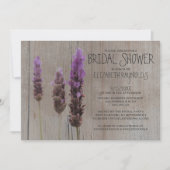 Rustic Lavender Bridal Shower Invitations Kaart (Voorkant)