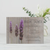 Rustic Lavender Bridal Shower Invitations Kaart (Staand voorkant)