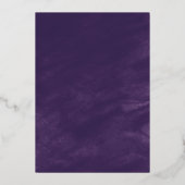 Rustic Lavender | Casual goudbruin bruistoor Folie Uitnodiging (Achterkant)