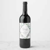 Rustic Lavender Cheers Wedding Wine Labels Wijn Etiket (Voorkant)