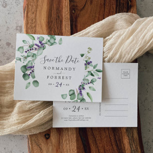 Rustic Lavender Circle Sparen het Briefkaart van d