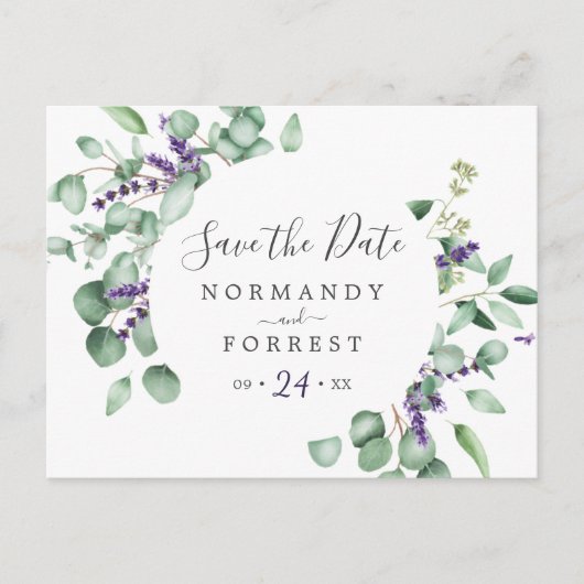 Rustic Lavender Circle Sparen het Briefkaart van d (Voorkant)